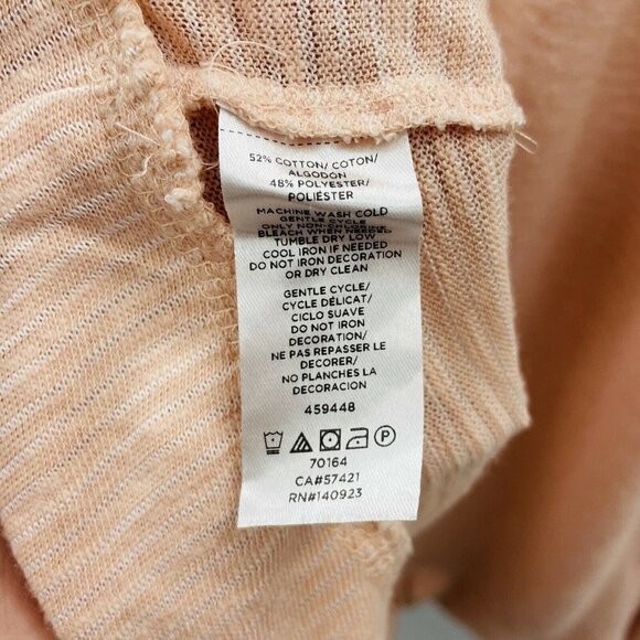 LOFT Size Large Long Sleeve Striped Tie Front Blouse 310 - Picture 5 of 5